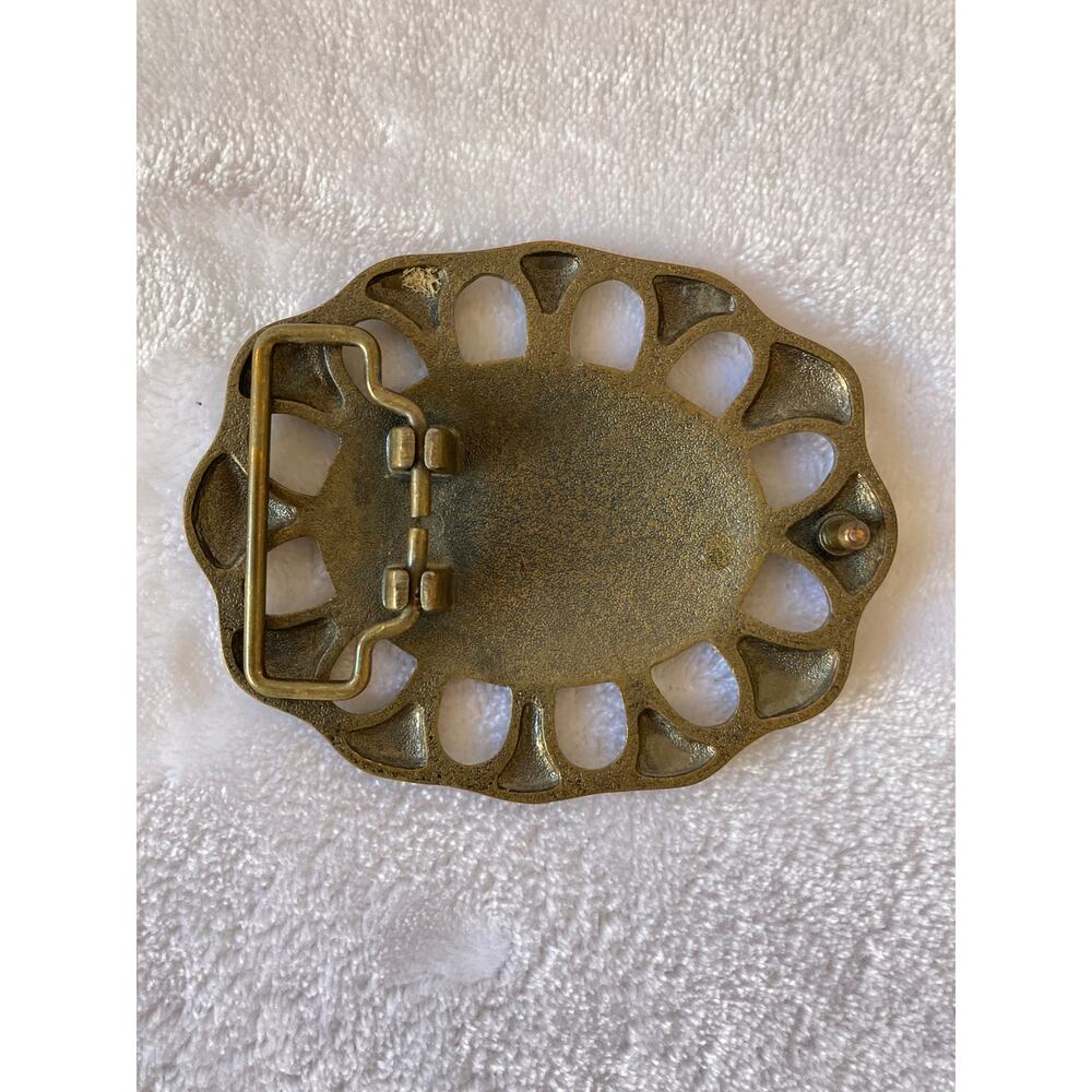 Antiqued Bronze-Tone Removable Metal Belt Buckle - Picture 2 of 4